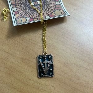 Tarot Judgement astrology necklace